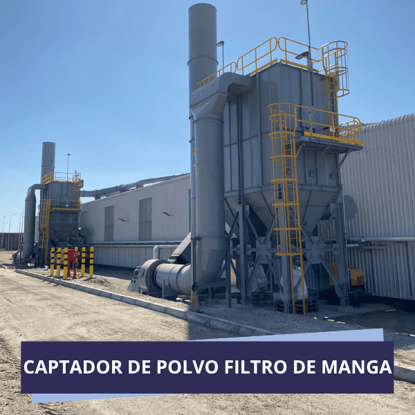 captador de polvo filtro de manga