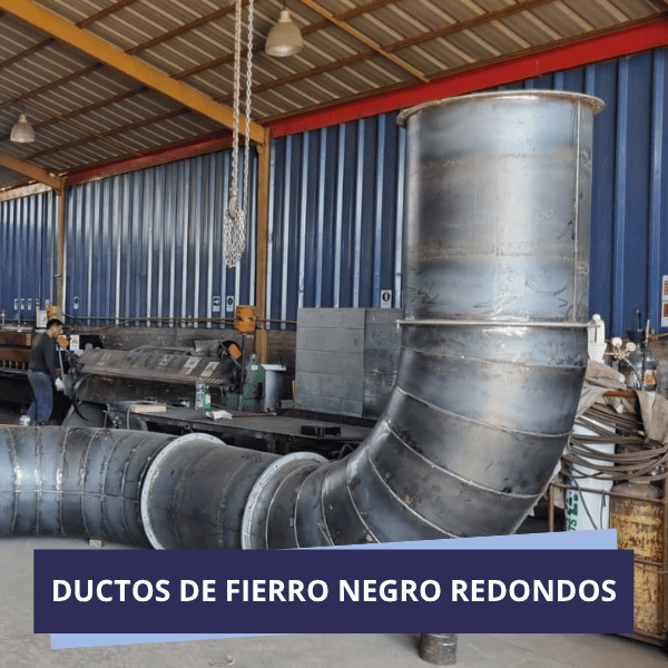Ductos de fierro negro redondos
