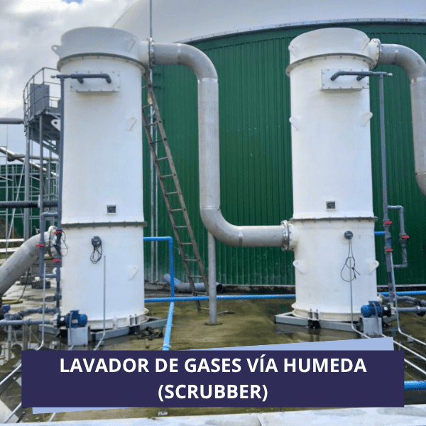 lavador de gases vía húmeda (Scrubber)