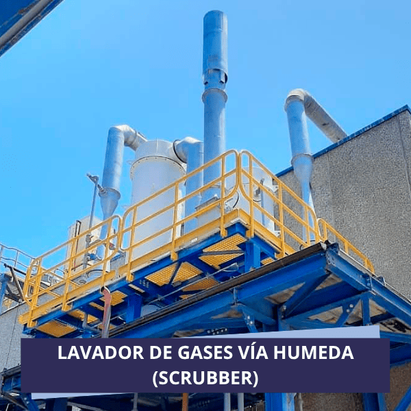 lavador de gases vía húmeda (Scrubber)