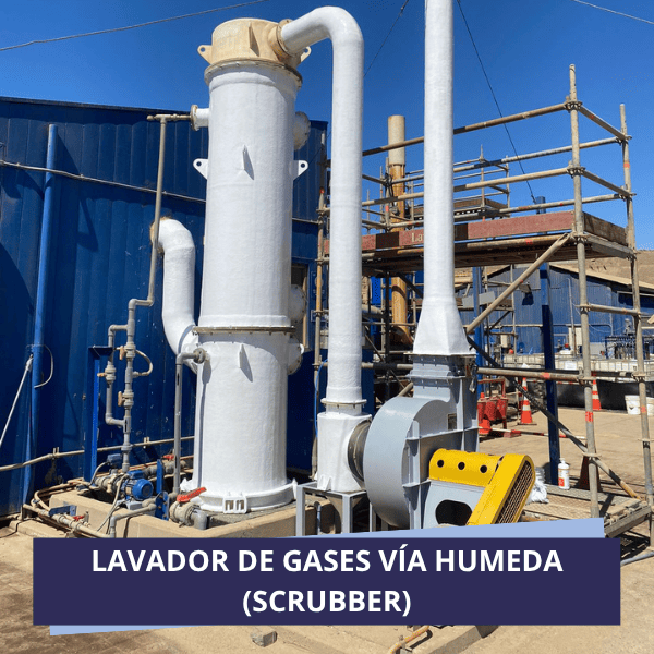lavador de gases vía húmeda (Scrubber)