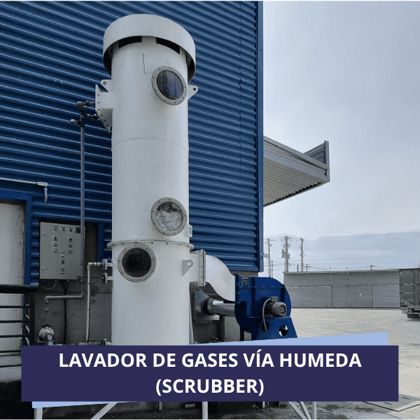lavador de gases vía húmeda (Scrubber)
