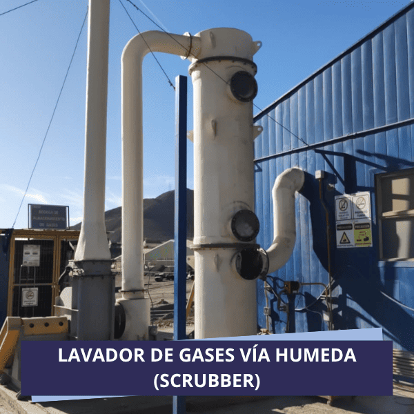 lavador de gases vía húmeda (Scrubber)